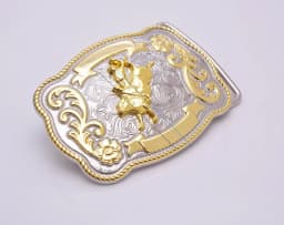 69*50MM Inner 40MM ROCK BULL RIDE RODEO COWBOY TEXAS WESTERN SHINE BELT BUCKLE