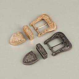 1/2Sets Vintage European & American Style Metal Belt Buckle Floral Engraved Pin Buckle Classic Retro Waistband Clasp​