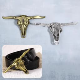 New Sale Western Cowboy Retro Zinc Alloy Cow Head Shaped Belt Buckle Accessories Diy Men's Versatile And Stylish Belt Decoration