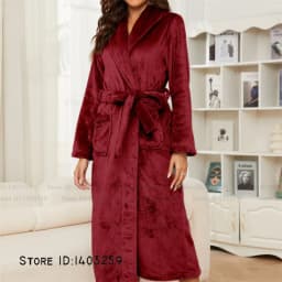 Winter Thicken Flannel Long Robe Couple Sleepwear Kimono Bathrobe Gown Loose Casual Male Homewear Nightwear Coral Fleece Pajama