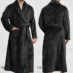 Winter Thicken Flannel Long Robe Couple Sleepwear Kimono Bathrobe Gown Loose Casual Male Homewear Nightwear Coral Fleece Pajama