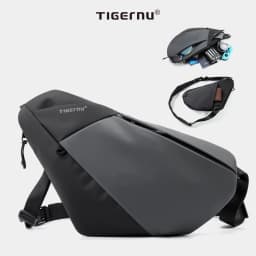 Tigernu Men Waterproof Crossbody Sling Bag Magnetic Buckle Multi Pocket Chest Bag For Travel Daily Commute