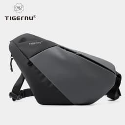 Tigernu Men Waterproof Crossbody Sling Bag Magnetic Buckle Multi Pocket Chest Bag For Travel Daily Commute