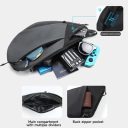 Tigernu Men Waterproof Crossbody Sling Bag Magnetic Buckle Multi Pocket Chest Bag For Travel Daily Commute