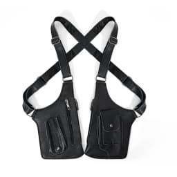 Genuine Leather Men Vest Bag Waist Packs High Quality Cowhide Leather Men Shoulder Bag Backpack Soft Leather Tactical Men Bag