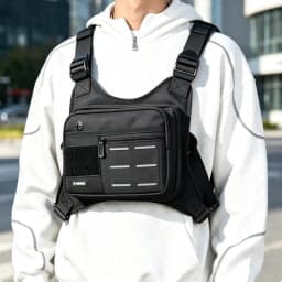 Unisex Sports Vest Backpacks Outdoor Cycling Bag Men Hiking Marathon Chest Rig Bag Storage Pocket Lightweight Running Chest Bags
