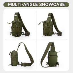 Outdoor Tactical Chest Bag Walkie-Talkie Nylon Cloth Bag Outdoor Sports Cycling Fitness Backpack Key Bag Multi-Pocket Bag Student