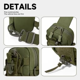 Outdoor Tactical Chest Bag Walkie-Talkie Nylon Cloth Bag Outdoor Sports Cycling Fitness Backpack Key Bag Multi-Pocket Bag Student