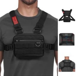 Men Sports Chest Pack Outdoor Cycling Bag Unisex Hiking Marathon Chest Rig Bag Storage Pocket Lightweight Running Vest Backpacks