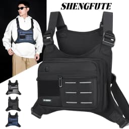 Outdoor Sport Vest Backpack Unisex Lightweight Riding Chest Bag Hip-hop Streetwear Chest Rig Bag Man Hiking Camping Vest Pocket