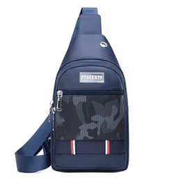 Afashion Men's Canvas Chest Bag Large Capacity Casual Shoulder Bag Crossbody Phone Bag Sports Bag Travel Bag Soft Nylon Fabric