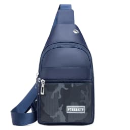 Afashion Men's Canvas Chest Bag Large Capacity Casual Shoulder Bag Crossbody Phone Bag Sports Bag Travel Bag Soft Nylon Fabric