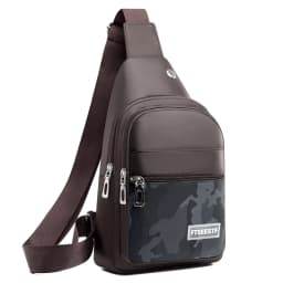Afashion Men's Canvas Chest Bag Large Capacity Casual Shoulder Bag Crossbody Phone Bag Sports Bag Travel Bag Soft Nylon Fabric