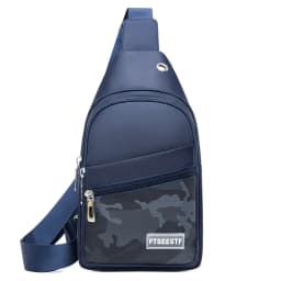 Afashion Men's Canvas Chest Bag Large Capacity Casual Shoulder Bag Crossbody Phone Bag Sports Bag Travel Bag Soft Nylon Fabric