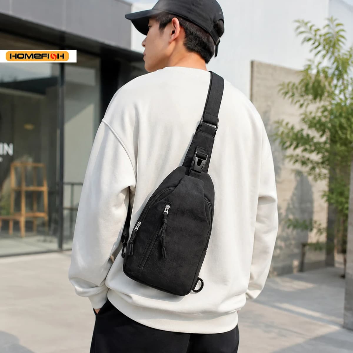 Women Chest Bag, Men Casual Single Shoulder Crossbody Bag, Anti‑Splash Trendy Chest Bag for Smart Commuting Travel Cycling