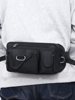 Outdoor Sports Thickened Oxford Cloth Waist Bag Unisex Large Capacity Waterproof Single Shoulder Crossbody Bag for Hiking And...