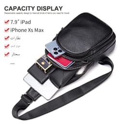Casual Leather Chest Bag Men's Crossbody Sports Bag Travel Outing Simple Fashion Single Shoulder Satchel Small Size