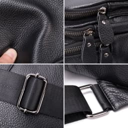 Casual Leather Chest Bag Men's Crossbody Sports Bag Travel Outing Simple Fashion Single Shoulder Satchel Small Size