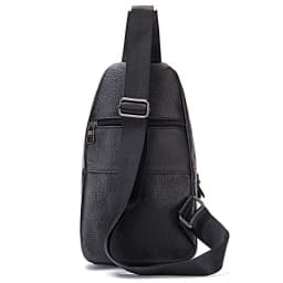 Casual Leather Chest Bag Men's Crossbody Sports Bag Travel Outing Simple Fashion Single Shoulder Satchel Small Size