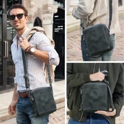 CONTACT'S Vintage Men's Messenger Bag Crazy Horse Genuine Leather Shoulder Bags Brand Design Male Bag High Quality Travel Bolsos