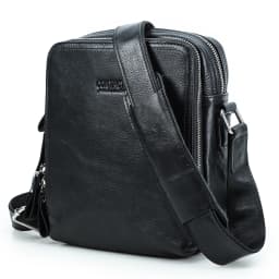 CONTACT'S Vintage Men's Messenger Bag Crazy Horse Genuine Leather Shoulder Bags Brand Design Male Bag High Quality Travel Bolsos
