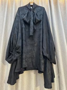 New Asymmetric Chic Fashion Runway Autumn Lace-up Print Casual Blouses Women Bow Elegant Long Sleeve Vintage Loose Clothing