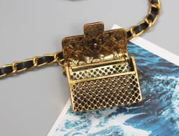 Women's Runway Fashion PU Leather Metal Chain Cummerbunds Female Dress Corsets Waistband Belts Decoration Narrow Belt R498