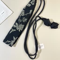 New Chinese Style Floral Jacquard Fabric Obi Belt For Women Self Tie Cincher With Flower Buds For Hanfu Dresses Coats Suits Chic