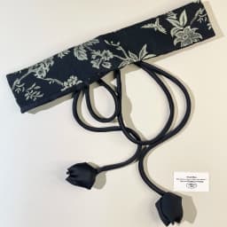 New Chinese Style Floral Jacquard Fabric Obi Belt For Women Self Tie Cincher With Flower Buds For Hanfu Dresses Coats Suits Chic