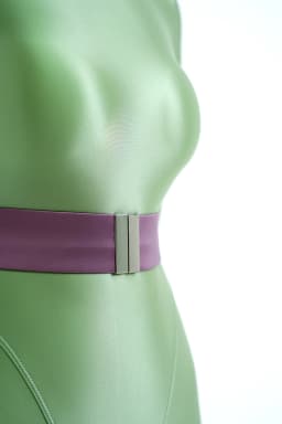 XClocKNYoung Belt Silk Skating Sports Fitness Plastic Waist satin glossy Belt Decoration Buckle Waist Glossy Decorative Belt