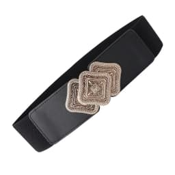 Fashion Wide Black Cummerbund Simple Elastic Waistband for Girls Party Dress Accessory Heart Decor Lady's Fashion Promotion