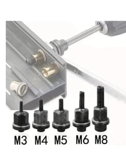 5pcs M3 + M4 + M5 + M6 + M8 Hand Rivet Nut Gun Head Nuts Simple installation Riveter Rivnut Tool Accessory For Nuts