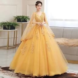 New Gold Embroidery Long Puffy Dress Host Performance Graduation Dress Birthday Party Bride Bridesmaid Dress Prom Dresses
