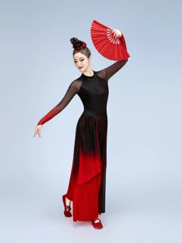 Elegant Classical Dance Performance Costume Women's New Style Flowing Fan Dance Clothing Drumming Ethnic Stage Outfit