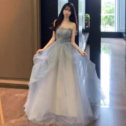 Elegant Blue Bridesmaid Dress Women's High-End Feeling Super Fairy Atmosphere Cover Belly Slimming Art Exam Princess Skirt