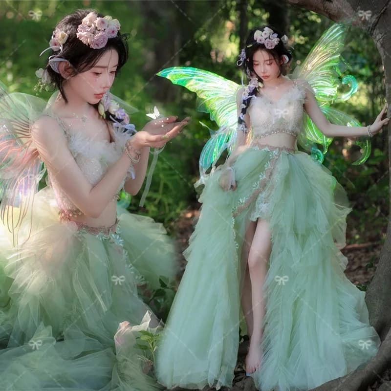 New Arrival Fairy Tale Forest Theme Photography Costume for Girls Artistic Portrait Travel Photography Ethnic Style Women's F...