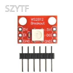 1-100PCS WS2812B 5050 RGB LED Breakout Module Addressable Full Color Single Pixel Board DC 5V for Arduino ESP32 Raspberry Pi DIY