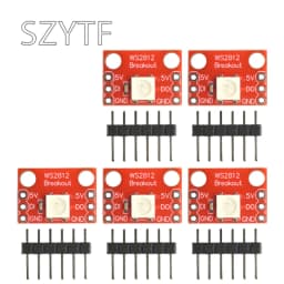 1-100PCS WS2812B 5050 RGB LED Breakout Module Addressable Full Color Single Pixel Board DC 5V for Arduino ESP32 Raspberry Pi DIY