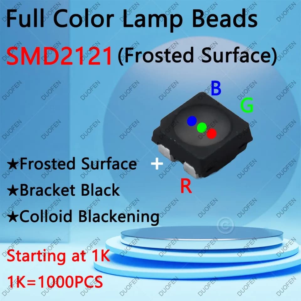 1000 pcs ,SMD2121(Frosted Surface) full color LED lamp beads used for LED display maintenance,Indoor RGB components for display