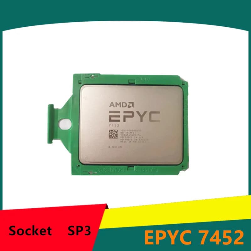 AMD EPYC 7452 7nm 32-Cores 64-Threads 2.35GHz 128MB 155W EPYC7452 Socket SP3