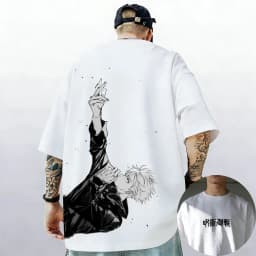 Gojo Satoru Jujutsu Kaisen Print Short Sleeves T-shirt Cotton Kid Clothes Funny Round Neck Harajuku Y2K New Arrival Tee Tops