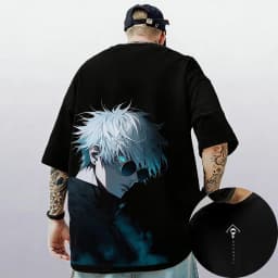 Gojo Satoru Jujutsu Kaisen Print Short Sleeves T-shirt Cotton Kid Clothes Funny Round Neck Harajuku Y2K New Arrival Tee Tops