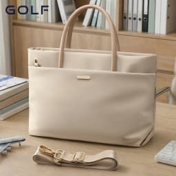 GOLF Women's Fashion Briefcase 15" Laptop Handbag Waterproof Nylon Tote Shoulder Bag Large Capacity Crossbody Bag Versatile