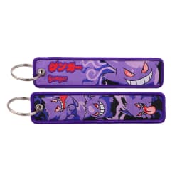 Pokemon Anime Embroidery Keychain Key Fob Jet Tag for Cars Motorcycles Backpack Key Ring Pendant Jewelry Anime Fan Accessories