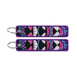 Pokemon Anime Embroidery Keychain Key Fob Jet Tag for Cars Motorcycles Backpack Key Ring Pendant Jewelry Anime Fan Accessories