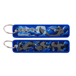 Pokemon Anime Embroidery Keychain Key Fob Jet Tag for Cars Motorcycles Backpack Key Ring Pendant Jewelry Anime Fan Accessories