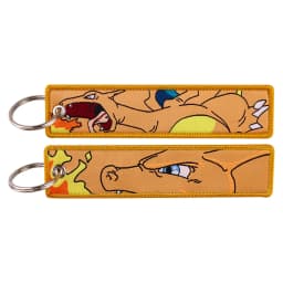 Pokemon Anime Embroidery Keychain Key Fob Jet Tag for Cars Motorcycles Backpack Key Ring Pendant Jewelry Anime Fan Accessories