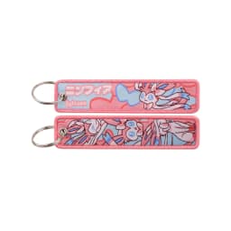 Pokemon Anime Embroidery Keychain Key Fob Jet Tag for Cars Motorcycles Backpack Key Ring Pendant Jewelry Anime Fan Accessories