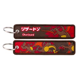 Pokemon Anime Embroidery Keychain Key Fob Jet Tag for Cars Motorcycles Backpack Key Ring Pendant Jewelry Anime Fan Accessories