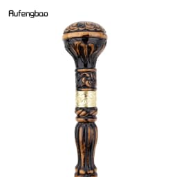 Black Brown Creative Round Wooden Fashion Walking Stick Cospaly Wood Cane  Performance stage Cane  95cm  Performance Stage Cane